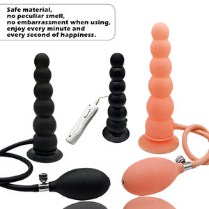 拡張可能 インフレータブル ディルド シリコン製 エネマ玩具 バルーンポンプ付き & 初心者ゲイ向け アナルイージートレーナー、大人用セックスゲームおもちゃ - Product Image 6