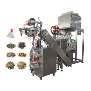 Three-dimensional nylon tea bag packing machine automatic inner and outer jasmine tea granules packing machine