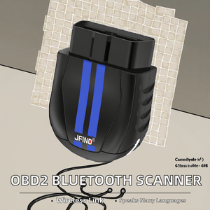 Lecteur de code de voiture universel <span class=keywords><strong>OBD</strong></span> J0008 <span class=keywords><strong>ELM327</strong></span> BT5.1 avec application gratuite, diagnostic complet du système OBD2, garantie de 12 mois, 9-16V - Product Image 2