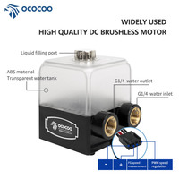 Système de refroidissement liquide pour ordinateur OCOCOO OC-55A à grand débit PWM, réservoir en acrylique POM, pompe de circulation d'eau, ventilateurs de refroidissement