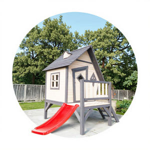 Özelleştirilmiş açık bahçe çocuklar ahşap oyun evi ahşap oyun seti - Product Image 4