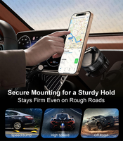 N52 Support de téléphone magnétique à ventouse réglable à 360 ° pour voiture/salle de sport/miroir Support de téléphone mains libres pour voiture