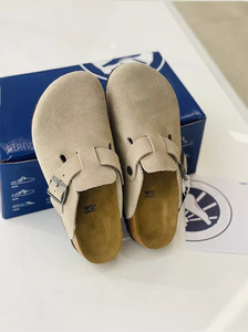 Birkenstocks, sandalias <span class=keywords><strong>Boston</strong></span> para mujer, Media zapatilla, alta calidad, Vintage, negro, punta cuadrada, tallado con láser, planos, sin cordones, estampados de animales - Product Image 2