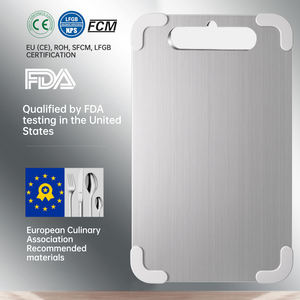 창의적인 미끄럼 방지 벨트 도마, 두꺼운 실리콘 스테인리스 스틸 코너 고기 과일 반죽용 커팅 보드 - Product Image 4