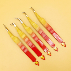 Pince à épiler professionnelle haut de gamme pour cils, en acier inoxydable, de précision, durable, avec logo personnalisé, pour cils en vison plats - Product Image 1