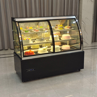 Vitrine Réfrigérée Commerciale Courbée Anti-Buée pour Gâteaux, Idéale pour Présentation de Desserts de Mariage - Meilleures Ventes