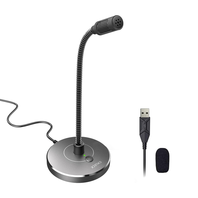 G009 Professional Flexible Gooseneck USB Wired Condenser Microphone AI Noise Cancelling Cardioid Pattern Metal Conference Mic