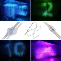 Intelligent Programmable Lumineux 3D LED Cube Pixel Ball Dot DV12V DMX512 RGB Changement de Couleur Hôtels Bar Fête Décor Ambiant Lampe Bande