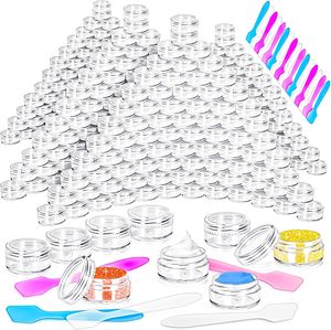 Tarros de plástico vacíos para cosméticos y maquillaje de 2g/3g/5g/10g/15g/20g, botellas transparentes para muestras, contenedores para sombra de ojos, crema y bálsamo labial - Product Image 1