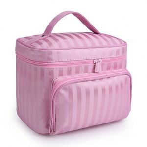Spacious Waterproof Cosmetic Bag With Custom Logo Professional Travel <b>Makeup</b> Organizer Women Portable for Pouch - Product Image 6