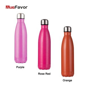 MugFavor Double Wall 17oz/500ml Color Stainless Steel Cola <strong>Bottle</strong> Vacuum Mug Glitter <strong>Bottle</strong> CokeB17G <strong>Sparkling</strong> Water <strong>Bottle</strong> - Product Image 4