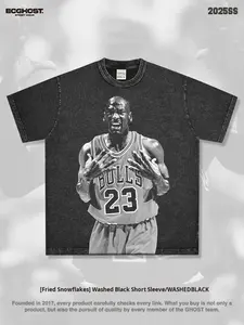 Camiseta Retro Americana con Estampado de Aviador <span class=keywords><strong>MJ</strong></span>, Manga Corta, Estilo Urbano, Algodón Puro, Cuello Redondo, Corte Holgado - Product Image 4