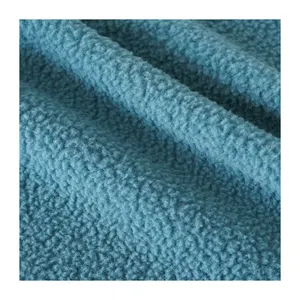Warmly factory Directly Sale Plain 100% Polyester Berber Fleece Fabric sherpa for coat jacket garment brushed clothing