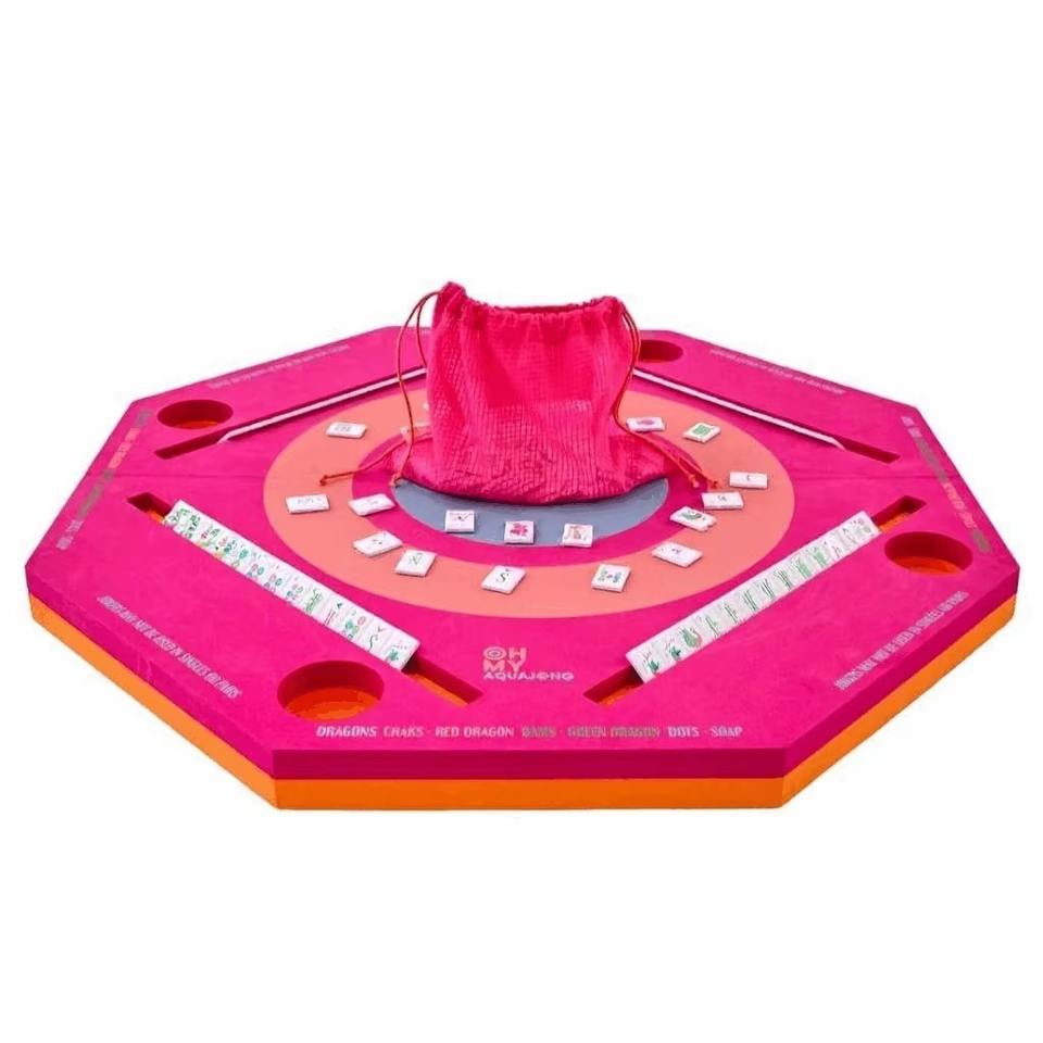 Luxury Modern Floating Mahjong Pool Table Mat-Waterproof Anti-Slip ...