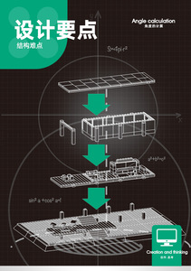 Farnsworth nhà-illinois cảnh quan Mỹ hạt nhỏ ABS/PC khối xây dựng thân thiện với môi trường xây dựng mô hình trẻ em - Product Image 6