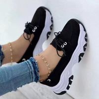 Chaussures bateau compensées à plateforme épaisse pour femmes, à lacets, style mocassins décontractés – Meilleures ventes