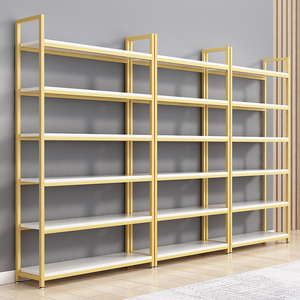 <strong>Cheap</strong> Flower Shop <strong>Shelving</strong> Convenience Store Supermarket Shelf Heavy Duty Wood Iron Shelves <strong>Wooden</strong> Cosmetics Display Stand - Product Image 1