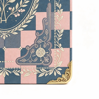 Carnet à couverture rigide à carreaux vintage A5, carnet personnalisé avec logo, élégant, décoratif, cadeau