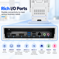 Terminal de point de vente à double écran 15,6 pouces sous Windows 11, Intel Core i5, 8 Go + 256 Go, imprimante 80 mm, scanner 1D/2D, prise en charge des paiements pour le commerce de détail