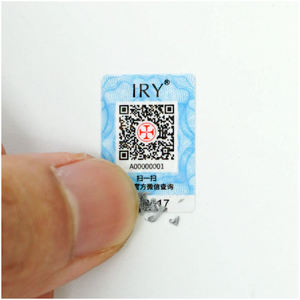 Étiquettes de code QR holographiques anti-contrefaçon au laser pour aliments pour animaux de compagnie, pain, écologiques, imperméables, adhésives en PET - Product Image 3