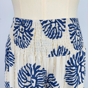 Europa Estados Unidos Verano Modelos calientes Elástico Cintura alta Impreso Pantalones de pierna ancha para mujer Cintura elástica cómoda - Product Image 4
