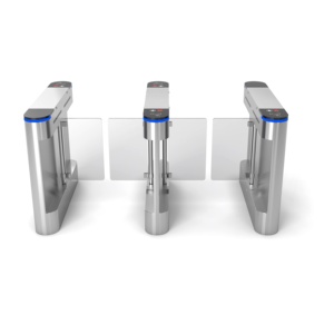 Système de contrôle d'accès intelligent avec portique pivotant, portillon rapide bidirectionnel avec reconnaissance faciale et de cartes IC anti-collision - Product Image 1