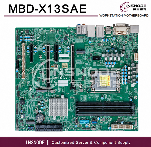 MBD-X13SAE Single Socket LGA1700 Workstation Motherboard 14/13/12th Gen Core i9/i7/i5/i3 W680 4DIMM DDR5 2PCIe5.0x16 ATX NEW