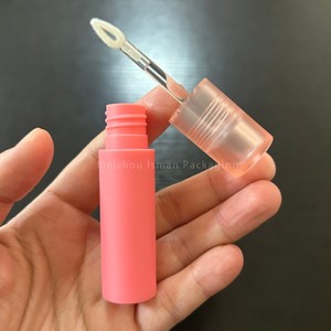 ISMAN Tubes de conditionnement givrés vides pour <span class=keywords><strong>rouge</strong></span> à lèvres liquide et brillant à lèvres, 3 ml, ronds, violet, orange, rose, avec pinceau en forme de cœur - Product Image 5