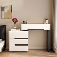 Coiffeuse avec miroir, meubles de maison, coiffeuse moderne en bois, ensemble de chambre à coucher, coiffeuse élégante avec tiroirs de rangement