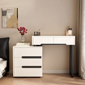 Tocador con Espejo, Muebles para el Hogar, Tocador Moderno de Madera para Dormitorio, Elegante Tocador de Maquillaje con <span class=keywords><strong>Cajones</strong></span> de Almacenamiento - Product Image 5