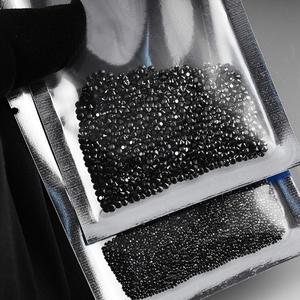 Diamante Moissanite Melee da 0,8 mm a 2,9 mm, colore nero, pietra <span class=keywords><strong>di</strong></span> accento per incastonatura micro-pavé <span class=keywords><strong>di</strong></span> gioielli hip hop, pendenti e orologi. - Product Image 2