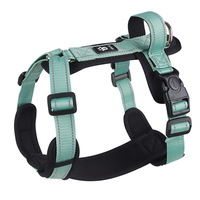 Harnais pour animaux de compagnie avec sangle de poitrine en I, conception anti-évasion pour chiens de taille moyenne et grande ; laisse de promenade résistante aux déchirures, longueur réglable, lavable en machine