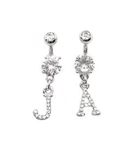 Dangle Gun Belly Button Ring Stainless Steel Gun Navel Bar Body Piercing Jewelry Wholesale