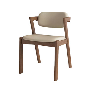 Chaise de salle à manger moderne en bois massif avec dossier, confortable pour le bureau et les loisirs, idéale pour la maison et les cafés - Product Image 5