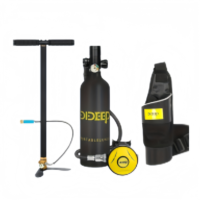 Bouteille de plongée sous-marine 1L haute pression, autonomie 10-20 minutes, en aluminium, pour utilisation avec oxygène de plongée
