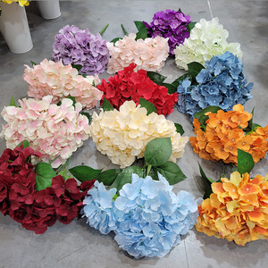 Ramo de flores al por mayor de fábrica, Hortensia de seda <span class=keywords><strong>artificial</strong></span>, ramo de decoración para el hogar y la boda - Product Image 2