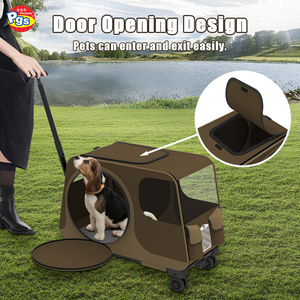 Prodigy PTB01C Poussette pour animaux de compagnie de luxe en gros Fournisseur Chine Poussette pour animaux de compagnie personnalisée pour chiens âgés - Product Image 4