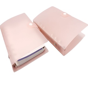 Màu Hồng Mờ Nhựa A6 Kích Thước Tập Tin Thư Mục <span class=keywords><strong>PP</strong></span> A6 Kích Thước 6 Vòng <span class=keywords><strong>Binder</strong></span> - Product Image 1