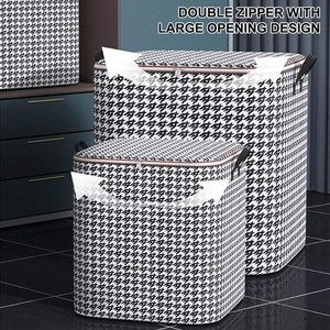 Large Capacity Pant Organize <b>Storage</b> with Durable Handles Thick Fabric <b>Storage</b> Bag Bedroom Quilt <b>Clothes</b> <b>Box</b> <b>for</b> Blanket - Product Image 4