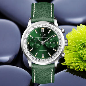 Seagull-Reloj de movimiento automático ST1901 para hombre, cronógrafo de acero inoxidable, mecánico - Product Image 1