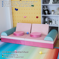 Canapé de jeu modulaire moderne pour garçons et filles Coussins de sol en mousse convertibles avec housse amovible colorée pour chambre à coucher et salon