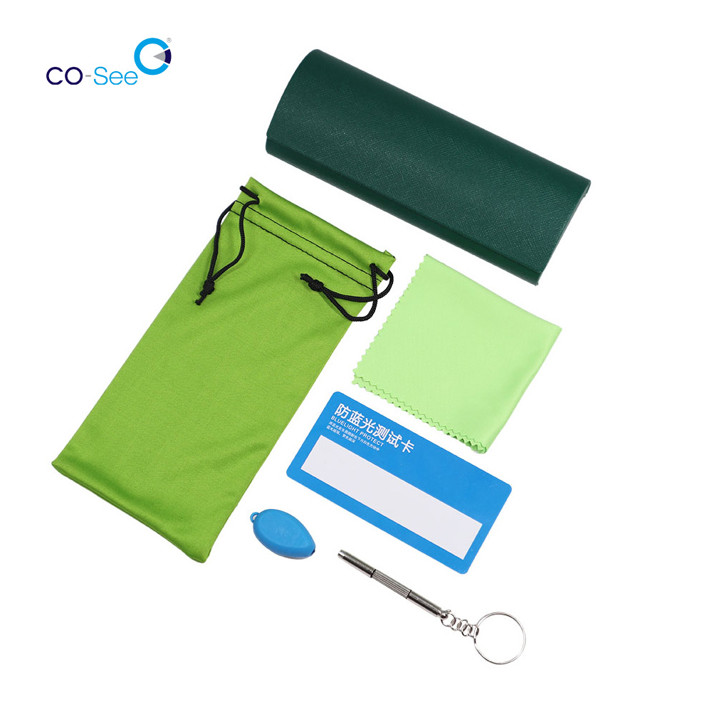 Полный комплект очков с защитой от синего света, Чехол для очков, сумка, ткань, поляризованная карта, тестовый фонарь