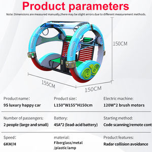 HAOJILE Outdoor Happy Swing Car 360 Rolling Car Niños Adultos Equipo de entretenimiento Centro comercial Parque de atracciones Rotating <span class=keywords><strong>Leswing</strong></span> - Product Image 6