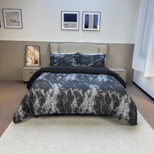 Juego de Funda Nórdica de 3 Piezas, Tejido de Lujo, Certificado OEKO-TEX, 1800 Hilos, Poliéster, Diseño Geométrico, para Cama, Hogar, Hotel, Tamaños Queen, King y Twin - Product Image 4