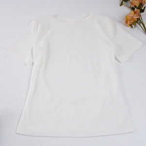 เสื้อยืดผู้หญิงสีขาวเปิดหลัง คอกลม แขนสั้น เซ็กซี่ โชว์หลัง สไตล์ลำลอง ใส่สบาย สำหรับฤดูร้อน แฟชั่นใหม่ 2026 - Product Image 6