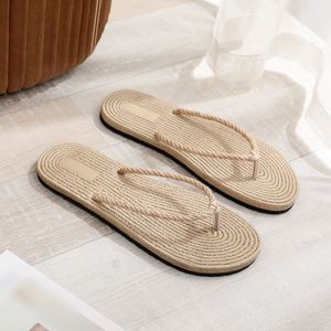 <span class=keywords><strong>Ciabatte</strong></span> estive da donna in <span class=keywords><strong>paglia</strong></span>, casual da spiaggia, con fondo piatto, tinta unita, semplici <span class=keywords><strong>infradito</strong></span> - Product Image 4