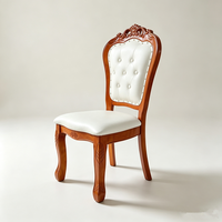 Chaise de salle à manger de style chinois en bois massif, assise rembourrée avec pieds en bois, idéale pour les restaurants, les hôtels et les salons de thé.