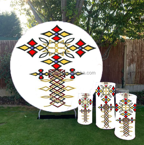 Grosir kustom desain Moseb Etiopia bulat Latar Belakang Berdiri penutup latar belakang untuk dekorasi pesta Stan foto - Product Image 5