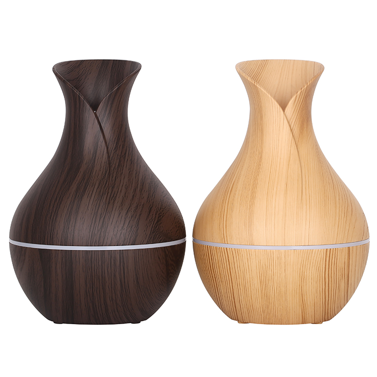 Hot Sale Wood Grain Car & Home Use 200ML Ultrasonic Humidifier with Humidistat Low Noise Portable USB Smart Cool Mist
