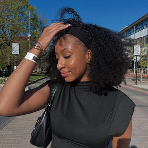 Parrucca Senza Colla con Ricci Afro, Ricci <span class=keywords><strong>Jerry</strong></span>, Onde Profonde Morbide, Onde Lisce Setose, Onde Afro, Ricci Voluminosi, Pre-tagliata, Pizzo HD - Product Image 4